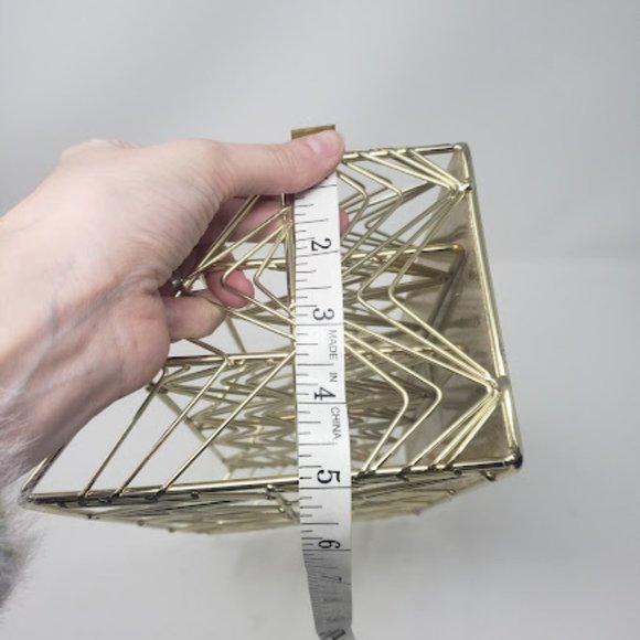 Target Gold Metal Geometric Tiered Mail Letter Paperwork Office Organizer - Picture 8 of 8